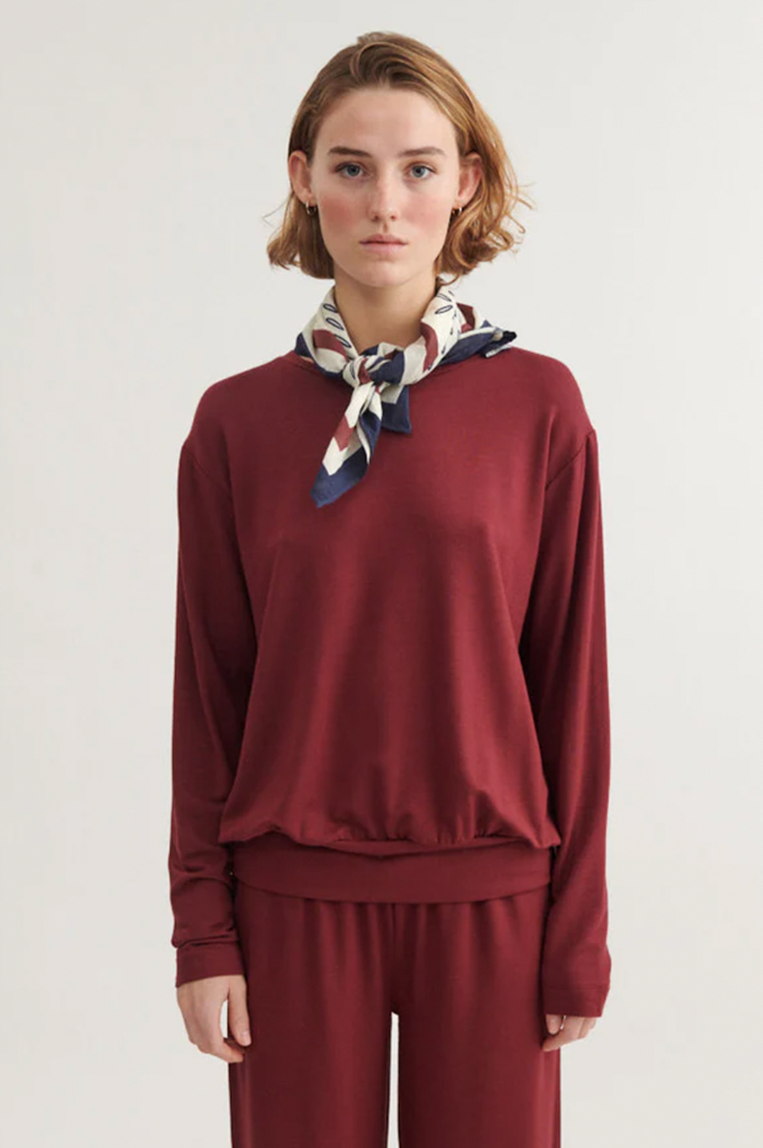 Basic Apparel Sadie Blouse Blouses 792 Bordeaux Truffle